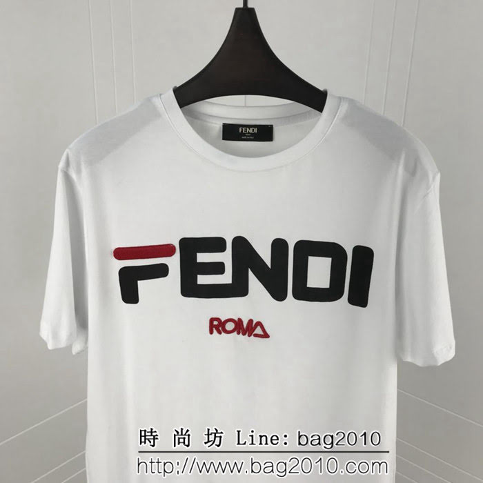 FENDI芬迪 19ss春夏新款 品牌logo印花 百搭款短袖 男女同款 ydi1237